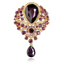 Rhinestone Brooch Pin for Women Rhinestone Bridal Brooch Lapel Pin Accessorie...