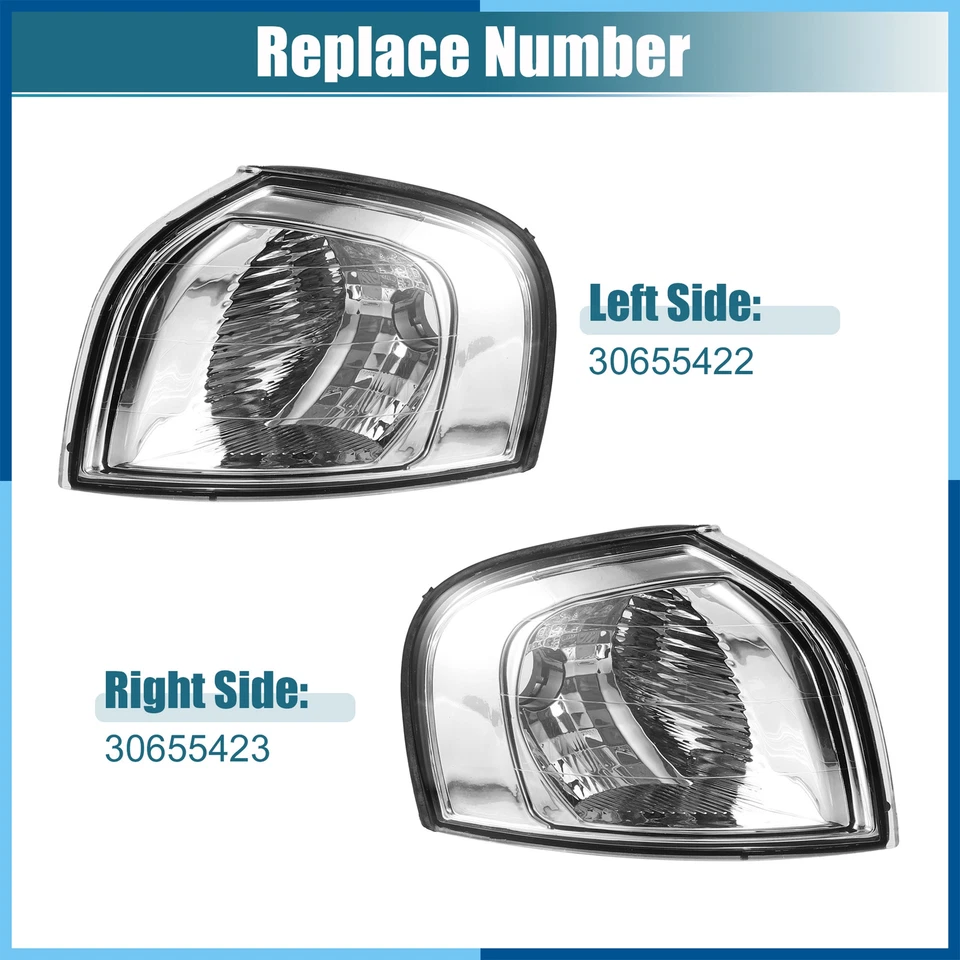 Clear Turn Signal Light Lamp Corner Signal Light for Volvo S80 1999-2006 1 Pair - Image 3 of 4