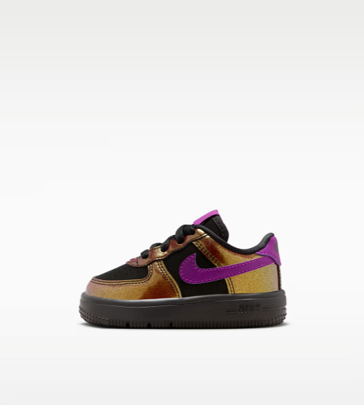 Nike Air Force 1 LV8 TD - Black/Bold Berry - toddler shoes, 7C