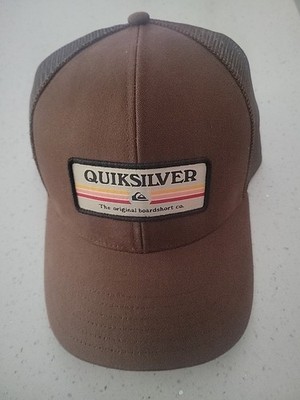 New Quiksilver The Original Boardshort Co. Brown Mesh Trucker Snapback Hat