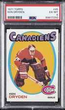 1971 TOPPS #45 KEN DRYDEN PSA 6