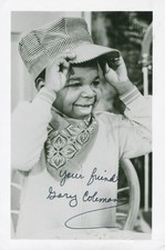GARY COLEMAN - PICTURE POSTCARD TWICE SIGNED