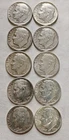 Lot of 10 - U.S. 90% Silver Roosevelt Dimes 1960- 1964 P D XF $1 Face #44