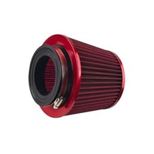 Car Clamp-On Air Intake Filter, 3 In 3.5 In 4 In Round Tapered Vehicle Cone Red