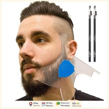 Manual Beard Shaping Tool with Stainless Steel Edges for Precision Styling