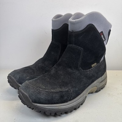 Merrell Boots Womens 6.5 Tundra Waterproof Black Polartec Pull On Hiking Shoes