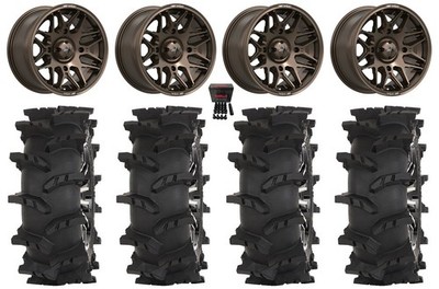 MSA Radar 14'' Wheels Matte Bronze 30'' Outlaw Max Tires Yamaha Grizzly Rhino