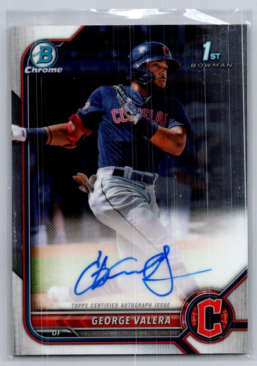 2022 Bowman #CPA-GV George Valera Chrome Prospects Autographs