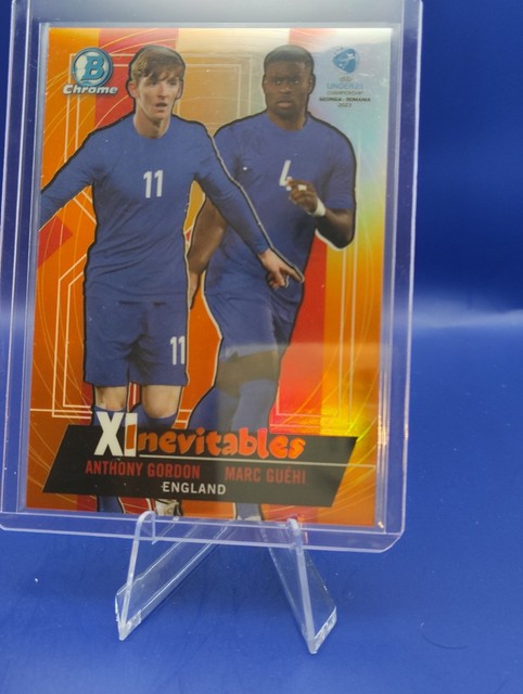 Anthony Gordon + Marc Guehi /25 - 2022 Bowman Chrome UEFA Under-21 Orange #xi-17