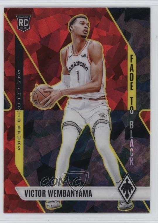 2023-24 Panini Phoenix Fade to Black Red Ice Victor Wembanyama #11 0b7z
