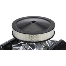 Universal Black 14 Inch Round Air Cleaner Set, 3 Inch Tall