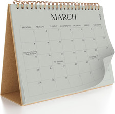 Aesthetic Desk Calendar 2026 - Runs until December 2026 - Beautiful Small Flip D