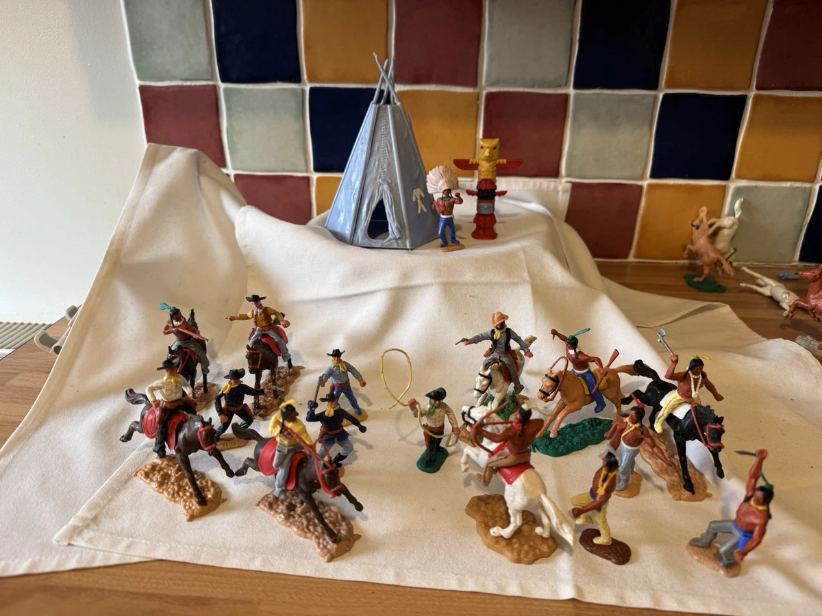 lot 3 TIMPO TOYS 1/32 - Cowboy - Western - Far West (2