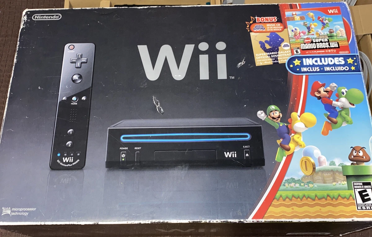 Nintendo Wii New Super Mario Bros. Bundle in Black plandetransformacion