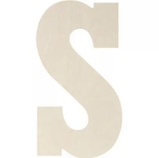 Baltic Birch Collegiate Font 13" Letter S