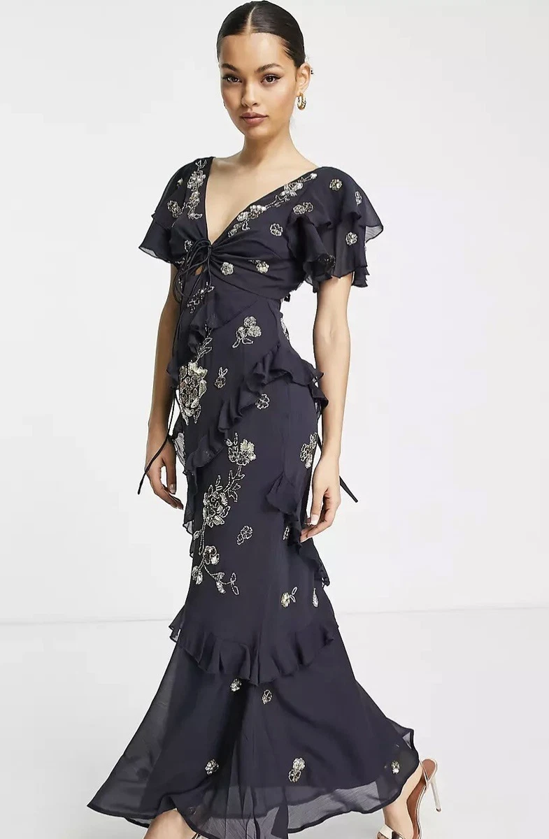 Embellished maxi dress petite cheap