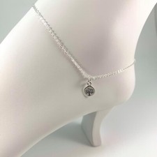 Sterling Silver Tree Of Life Pendant Anklet Ankle Bracelet summertime jewelry