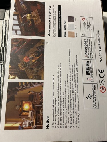 DIY Magic Book House Nook Wood Puzzle House Miniature 3D Dollhouse Kit with LED - Picture 8 of 17