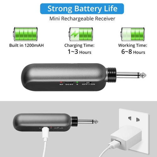 UHF Wireless Lavalier Ansteckmikrofon Kopfbügelmikrofon +Taschensender Empfänger - Bild 7 von 12