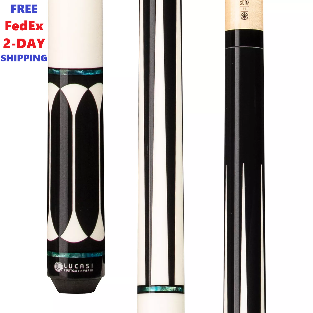 Lucasi Custom + Hybrid Pool Cue LHC82 Low Deflection Shaft Kamui