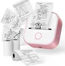 Phomemo T02 Thermal Photo Printer Pod Sticker Printer 3 Rolls Paper Xmas Gift