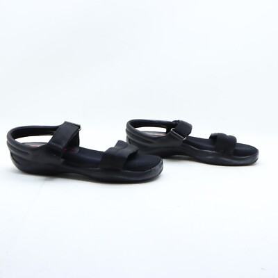 PRADA Linea Rossa Gebraucht Sandale Schwarz US 9 Flach Absatz, Einfarbig