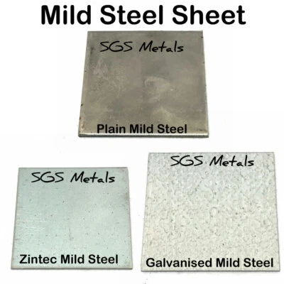 SGS SHEET METAL Galvanised or Mild STEEL SHEET Metal Plate Guillotine Cut UK Supplier