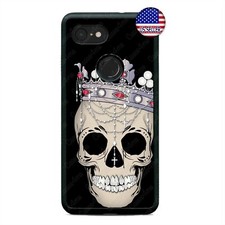Google Pixel 3 3XL 2XL King Pirate Skull Phone Case Crown Reaper Death Cover