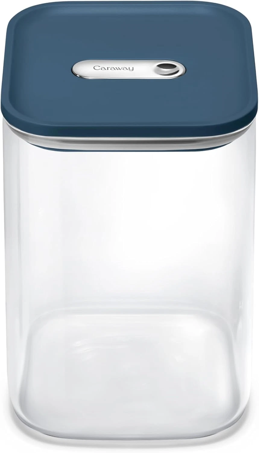 4Qt BPA-Free Airtight Glass Food Storage Container - Navy, Stackable & Non-Toxic