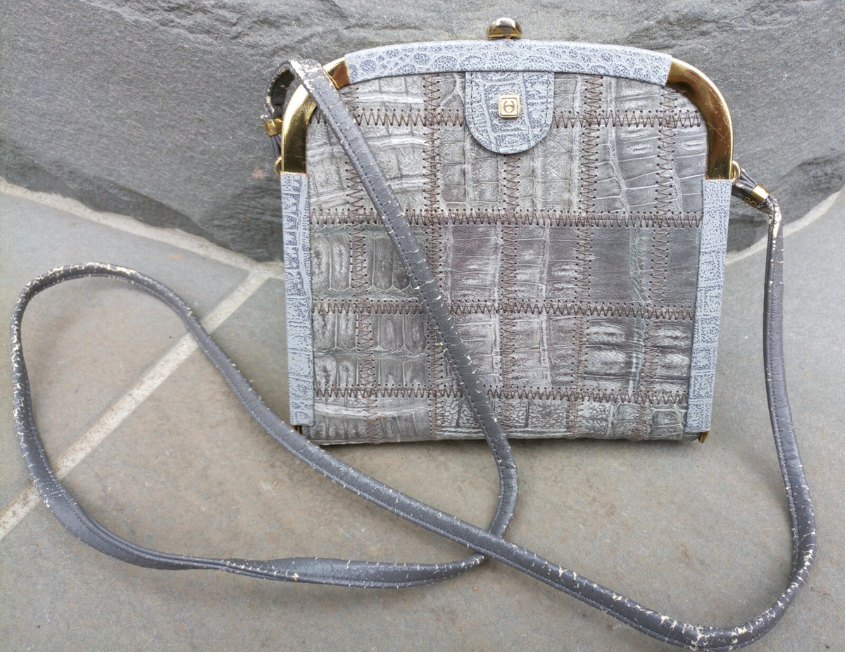 vintage Aigner, Kroko Damenhandtasche, IRV Siegel