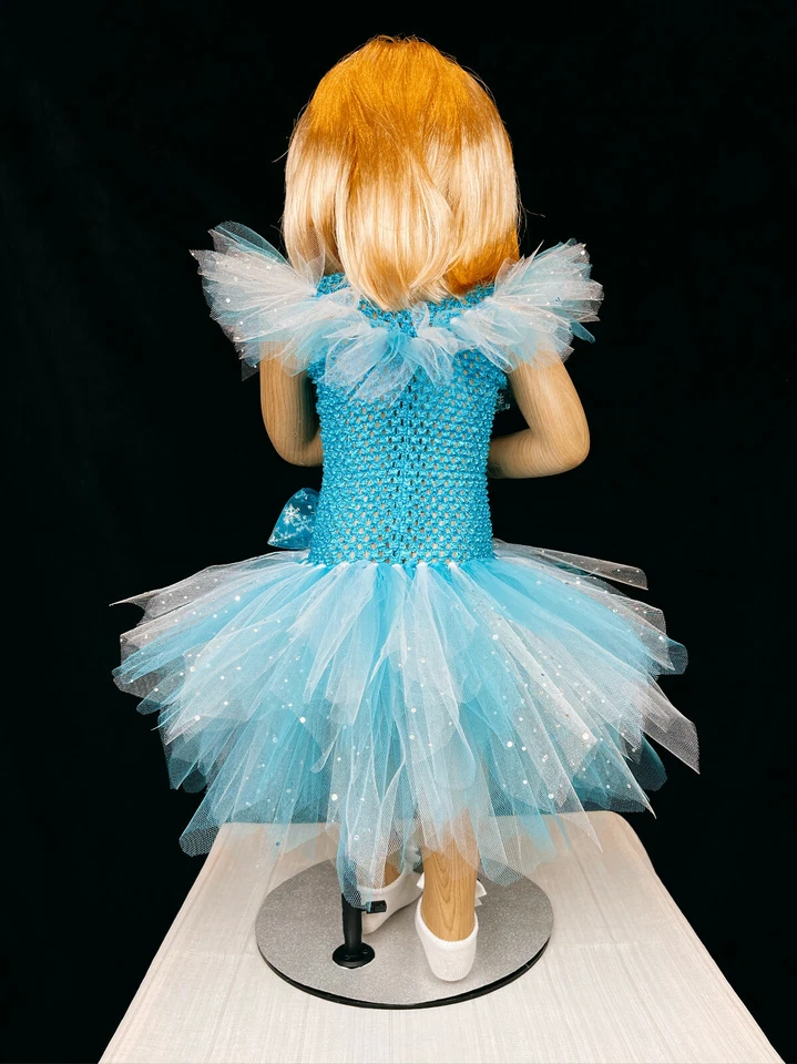 Handmade Disney Frozen Elsa Tutu Dress and Headband Set for Girls 2 3 4 year old - Image 3 of 4