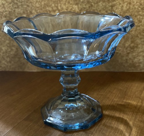 Fostoria Light Blue Virginia Compote Candy Dish 5" Glass Excellent Condition.
