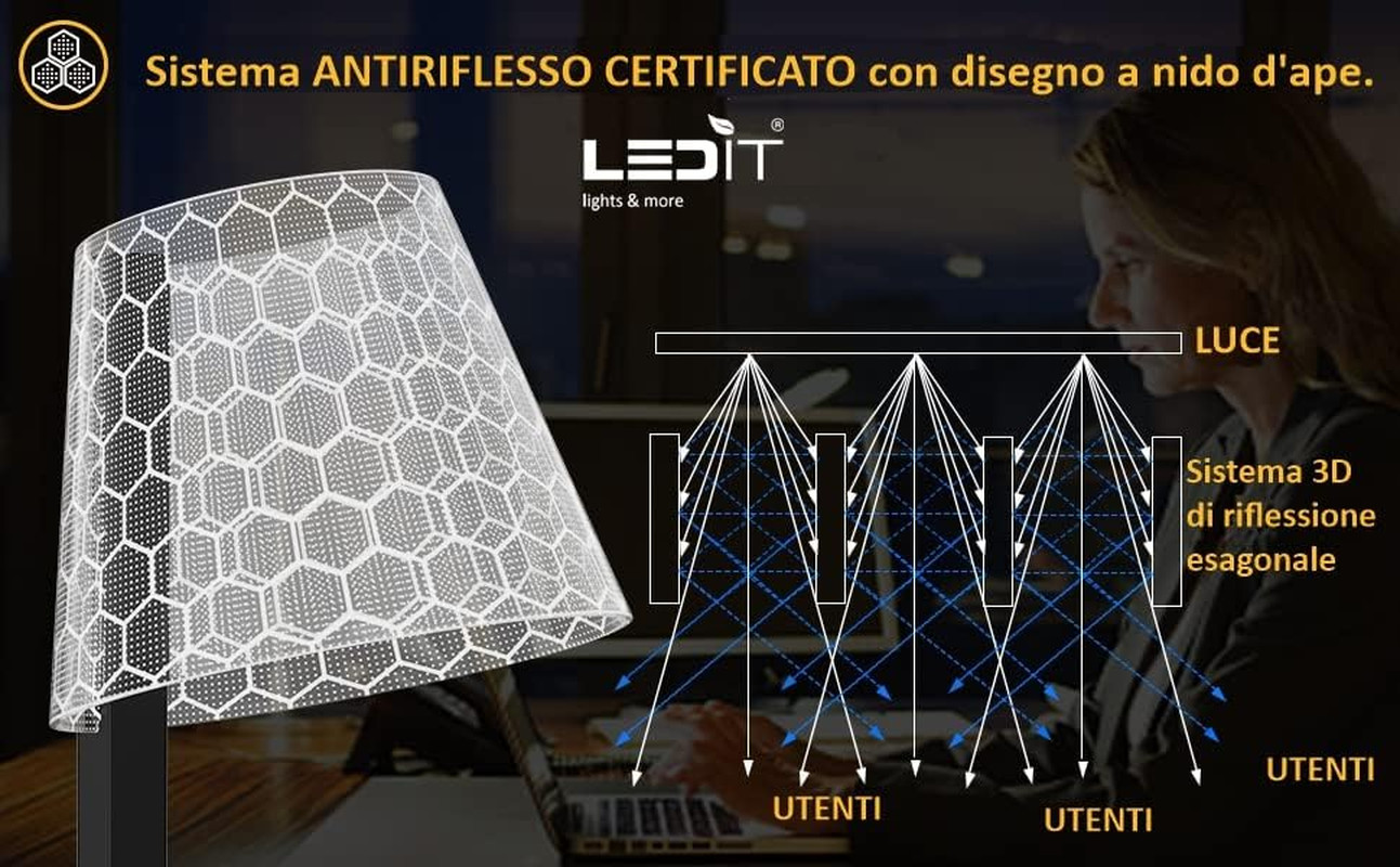 Lampada Da Comodino Led Con Touch E Ricarica Wireless, Dimmerabile 7 Livelli Di  - 2