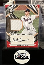 2022 Panini Elite Extra Edition Prospect Materials Signatures Nate Savino Auto