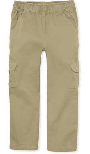 Size 12 Childrens Place Boys Khaki Cargo Uniform Pants Utility Pockets Outdoor