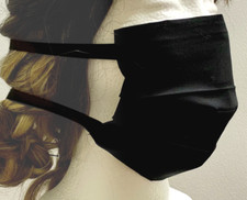 MEJOR MÁSCARA FACIAL DE ALGODÓN NEGRO Corbatas + BOLSILLO + FILTRO + CABLE DE LÍNEA DE NARIZ, Correas Corbatas Cuerdas