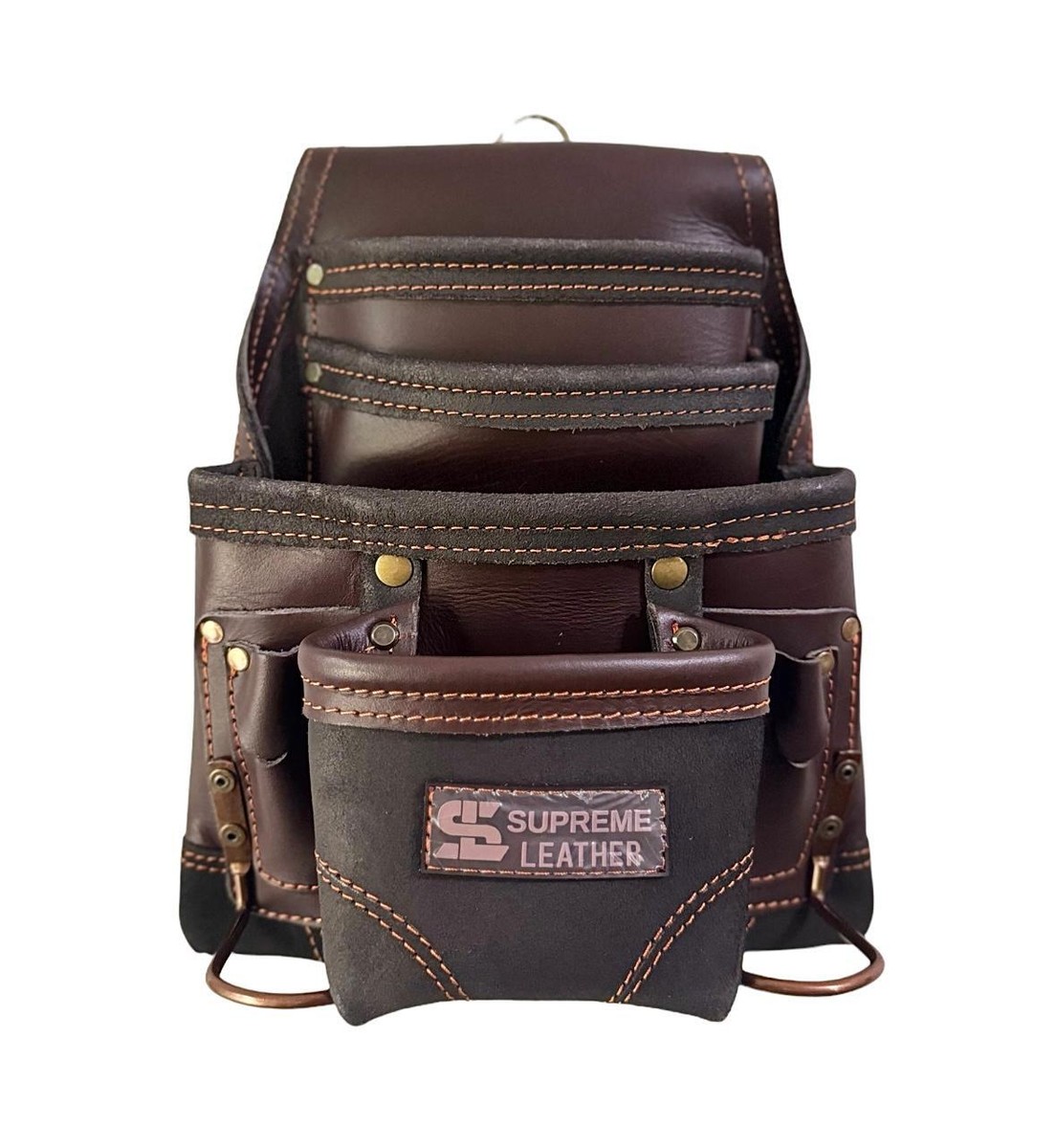 10 Pocket Top Grain Tool Pouch | Durable Construction Leather Tool