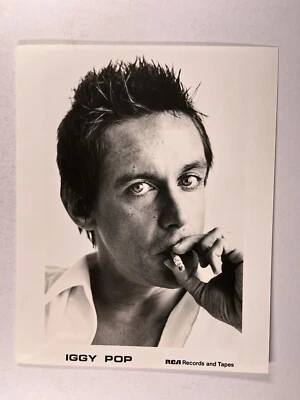 Iggy Pop Photo Original Noir et Blanc Rca Records Press Promo Environ 1980s - Photo 1/4