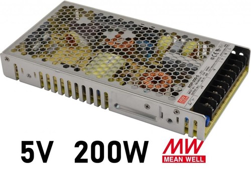 RSP-200-5 Volt Mean Well Alimentatore Trasformatore Led Power Supply 230V AC DC - Foto 8 di 11