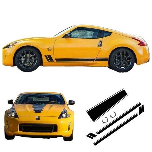 For Nissan 370Z Nismo Bonnet Roof Side Racing Stripe Graphics Car Sticker Decals - Picture 2 of 10