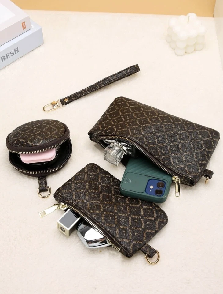 Monedero estampado de letras Para Mujer De Moda 3 piezas Foto 3 de 3