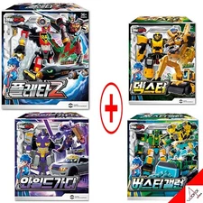 METAL CARDBOT 4-Type New Transformer Robot Set-FLETA Z DEXTER WILD GUARDY GALLON