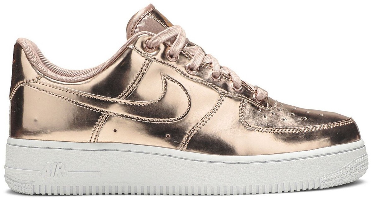 nike rose gold air force