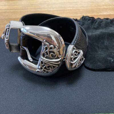 CHROME HEARTS BLT CLASSIC 3PC Classic 3PC Leather Belt 32 CHROME HEARTS BLT CLASSIC 3PC Classic 3PC Leather Belt 32
