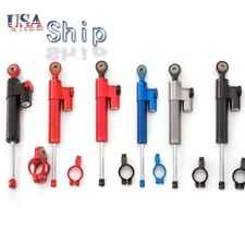 USA CNC Steering Damper Motorcycle Stabilizer Linear Safety Control Universal