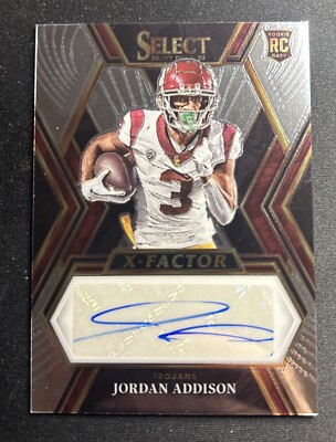 2023 Select Draft Picks Jordan Addison #XS- JAD X-Factor Auto RC Rookie Vikings