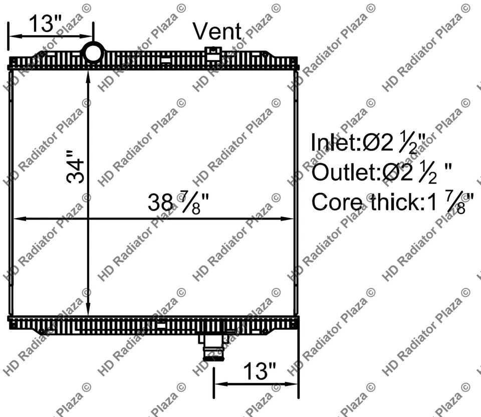 Radiator For Kenworth 08-11 T2000 T680 T700 Peterbilt 08-13 367 387 579 587 New Foto 2 de 4