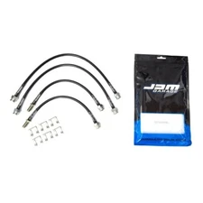 Braided Brake Hose 4 Line Kit For Nissan Skyline R32 R33 R34 GTR Black