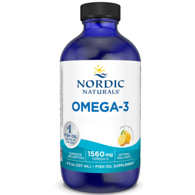 Nordic Naturals Omega-3 1560mg Heart & Immune Support Lemon 237ml