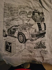 BACK TO THE FUTURE T-Shirt LOOTwear 2018 Exclusive LOOT CRATE Delorean L BTTF